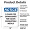 Signmission D-Class Fire Extinguisher For OSHA Notice Sign, Plastic, 18in W x 24in L, 2PK OS-2PACK-NS-P-1824-V-10940 - alternate 2